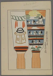 Juguetes japoneses, de Unai no tomo (Amigos de un niño) por Shimizu Seifu, 1891-1923. Sonajeros.